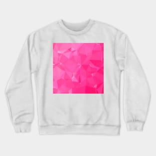 Persian Rose Pink Abstract Low Polygon Background Crewneck Sweatshirt